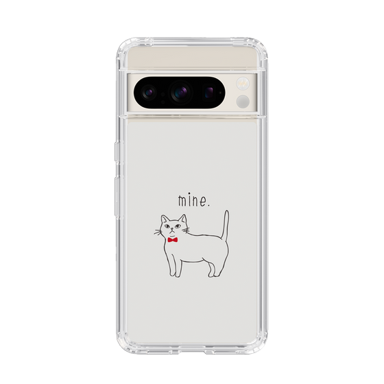 スリムプロテクションケース［ 蝶ネクタイねこ - White ］