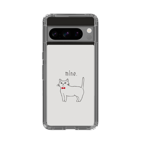 スリムプロテクションケース［ 蝶ネクタイねこ - White ］