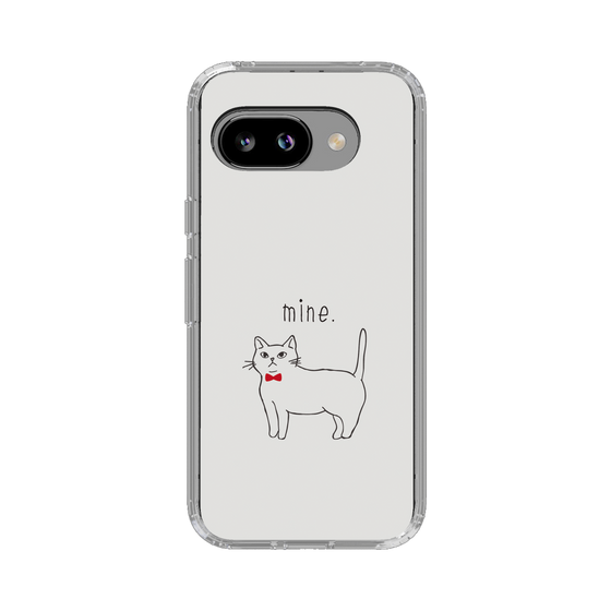スリムプロテクションケース［ 蝶ネクタイねこ - White ］