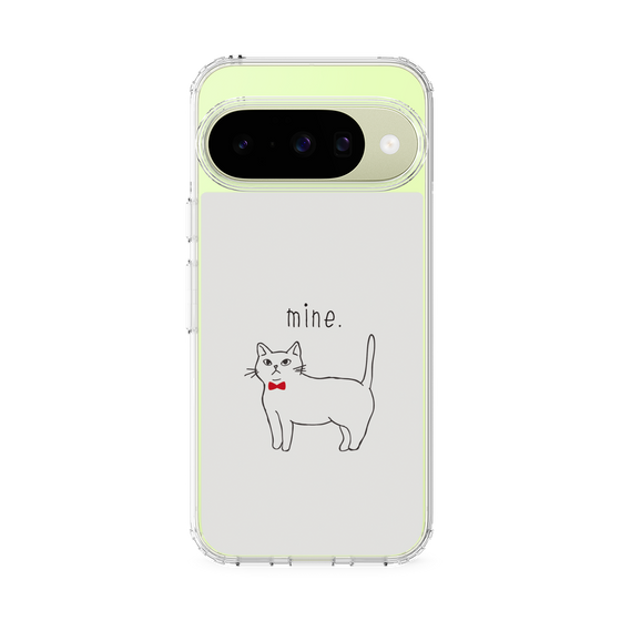 スリムプロテクションケース［ 蝶ネクタイねこ - White ］