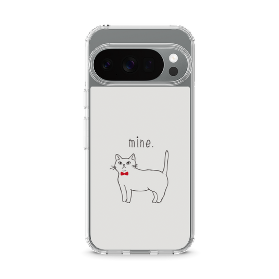スリムプロテクションケース［ 蝶ネクタイねこ - White ］