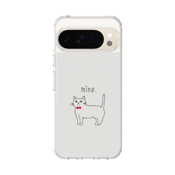 スリムプロテクションケース［ 蝶ネクタイねこ - White ］