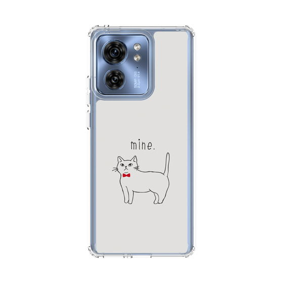 スリムプロテクションケース［ 蝶ネクタイねこ - White ］