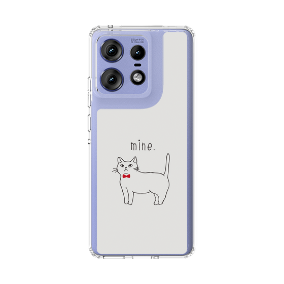 スリムプロテクションケース［ 蝶ネクタイねこ - White ］