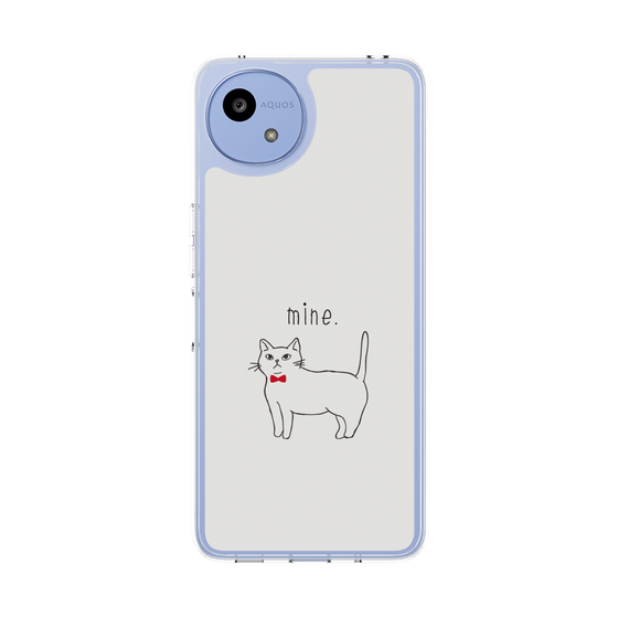 スリムプロテクションケース［ 蝶ネクタイねこ - White ］