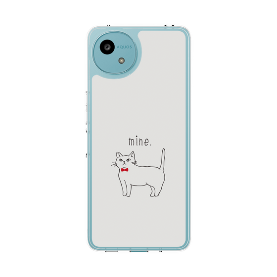 スリムプロテクションケース［ 蝶ネクタイねこ - White ］