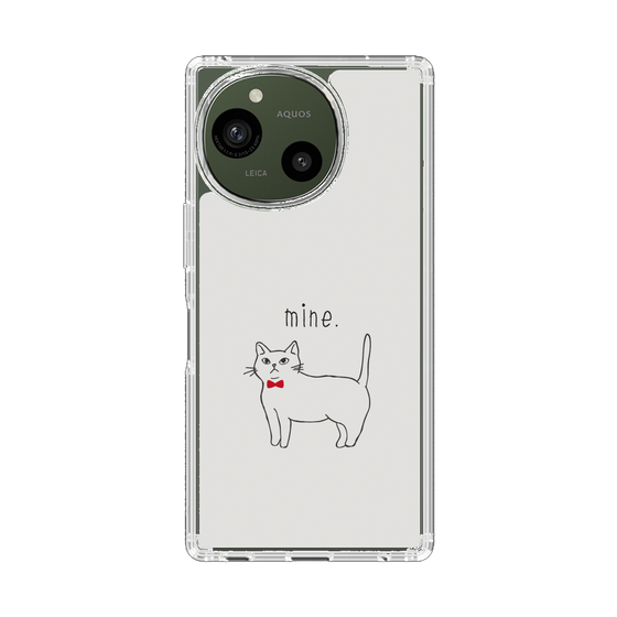 スリムプロテクションケース［ 蝶ネクタイねこ - White ］