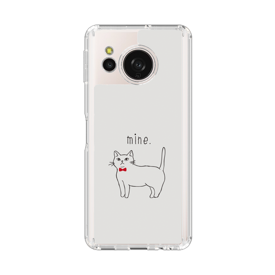 スリムプロテクションケース［ 蝶ネクタイねこ - White ］