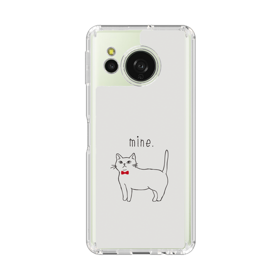 スリムプロテクションケース［ 蝶ネクタイねこ - White ］