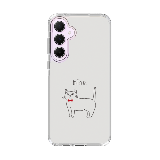 スリムプロテクションケース［ 蝶ネクタイねこ - White ］