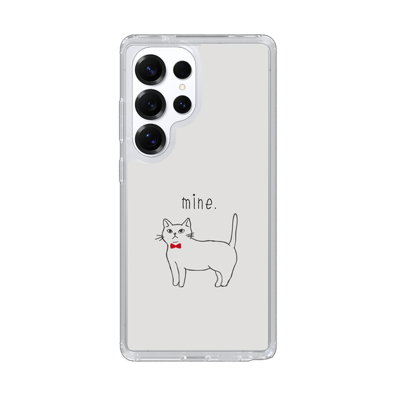 スリムプロテクションケース［ 蝶ネクタイねこ - White ］