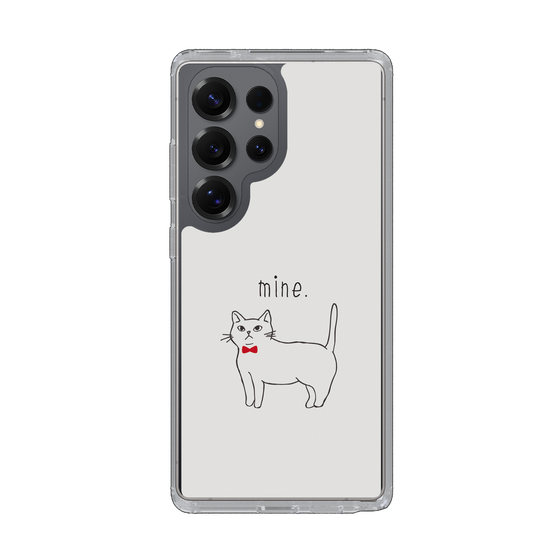 スリムプロテクションケース［ 蝶ネクタイねこ - White ］