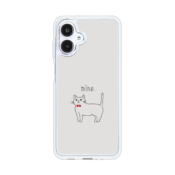 スリムプロテクションケース［ 蝶ネクタイねこ - White ］
