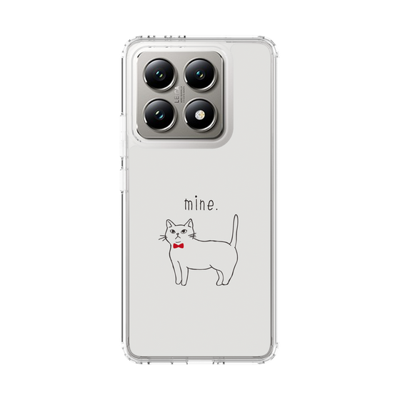 スリムプロテクションケース［ 蝶ネクタイねこ - White ］