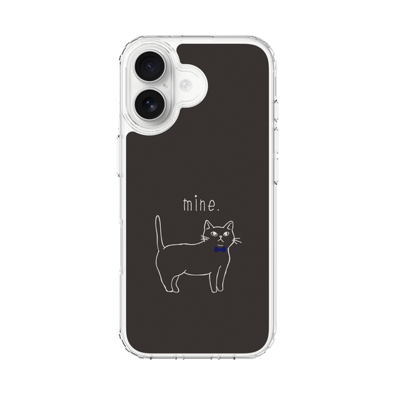 スリムプロテクションケース［ 蝶ネクタイねこ - Black ］