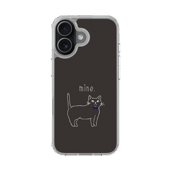 スリムプロテクションケース［ 蝶ネクタイねこ - Black ］
