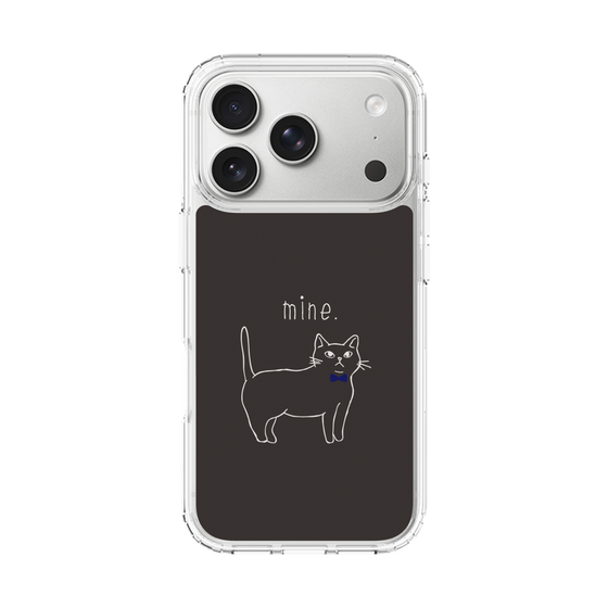 スリムプロテクションケース［ 蝶ネクタイねこ - Black ］
