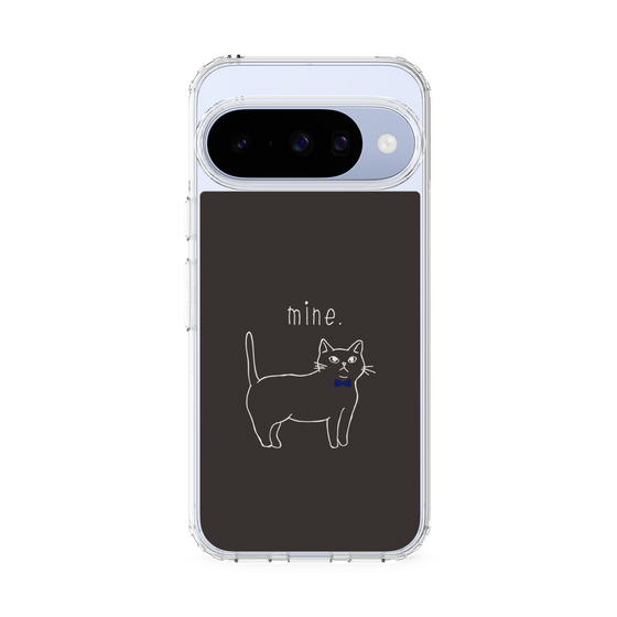 スリムプロテクションケース［ 蝶ネクタイねこ - Black ］