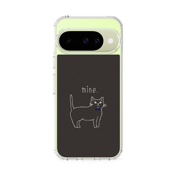 スリムプロテクションケース［ 蝶ネクタイねこ - Black ］