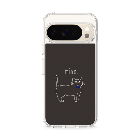 スリムプロテクションケース［ 蝶ネクタイねこ - Black ］