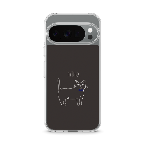 スリムプロテクションケース［ 蝶ネクタイねこ - Black ］