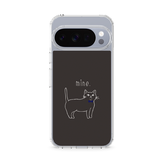 スリムプロテクションケース［ 蝶ネクタイねこ - Black ］