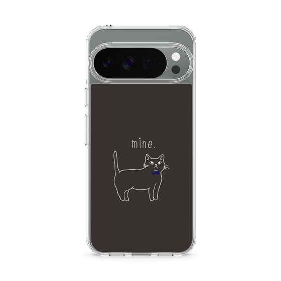 スリムプロテクションケース［ 蝶ネクタイねこ - Black ］