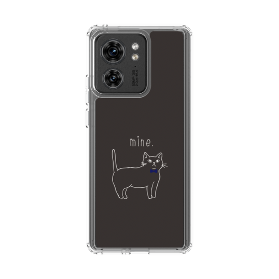 スリムプロテクションケース［ 蝶ネクタイねこ - Black ］