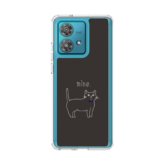 スリムプロテクションケース［ 蝶ネクタイねこ - Black ］