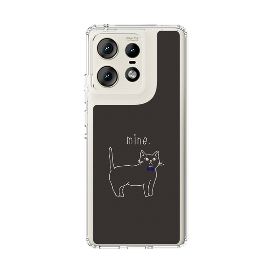 スリムプロテクションケース［ 蝶ネクタイねこ - Black ］