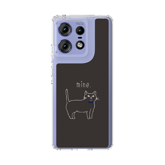 スリムプロテクションケース［ 蝶ネクタイねこ - Black ］