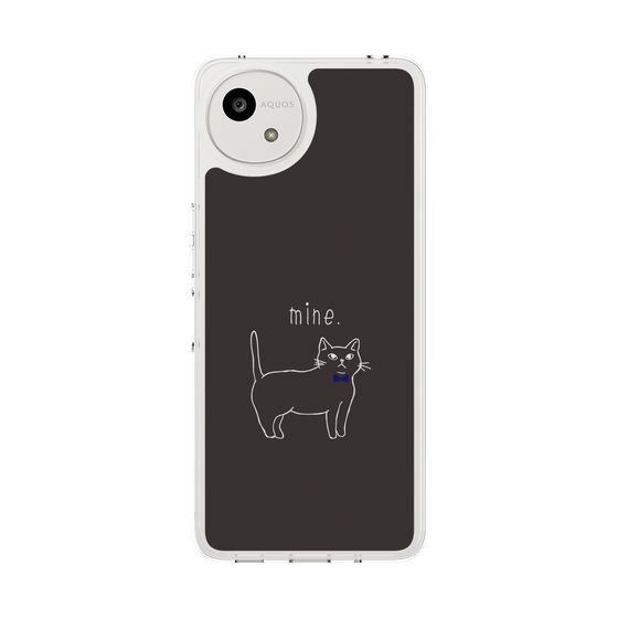 スリムプロテクションケース［ 蝶ネクタイねこ - Black ］