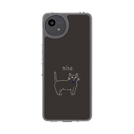 スリムプロテクションケース［ 蝶ネクタイねこ - Black ］