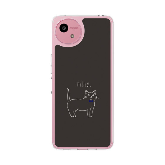 スリムプロテクションケース［ 蝶ネクタイねこ - Black ］