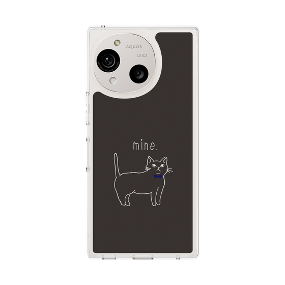 スリムプロテクションケース［ 蝶ネクタイねこ - Black ］