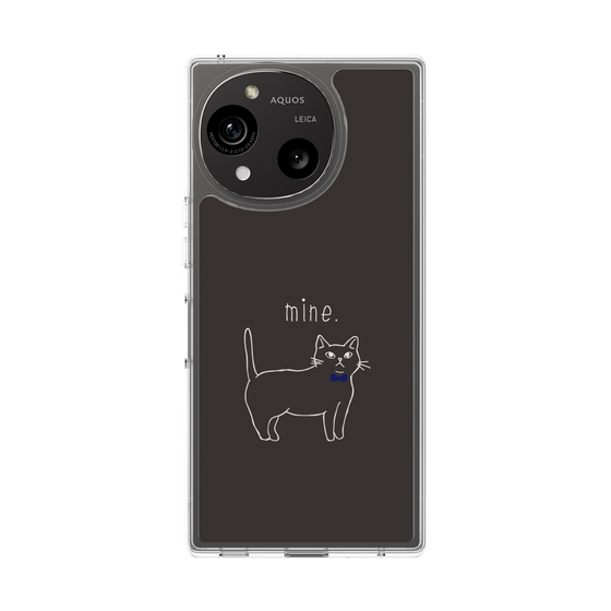 スリムプロテクションケース［ 蝶ネクタイねこ - Black ］