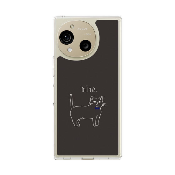 スリムプロテクションケース［ 蝶ネクタイねこ - Black ］