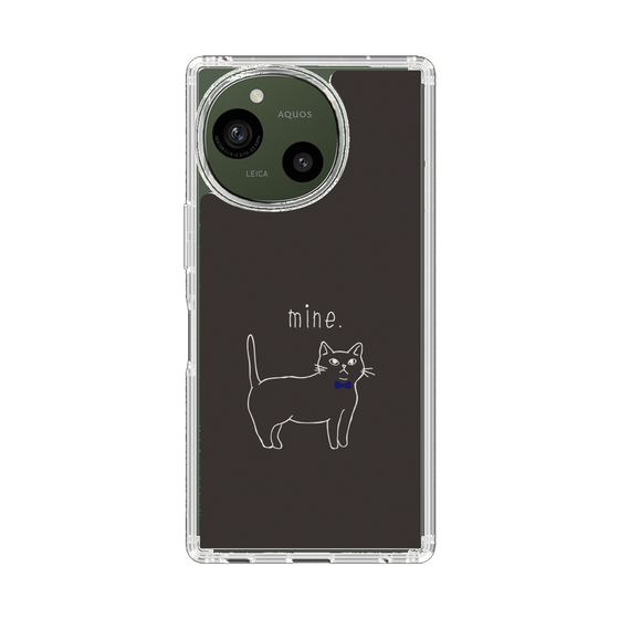 スリムプロテクションケース［ 蝶ネクタイねこ - Black ］