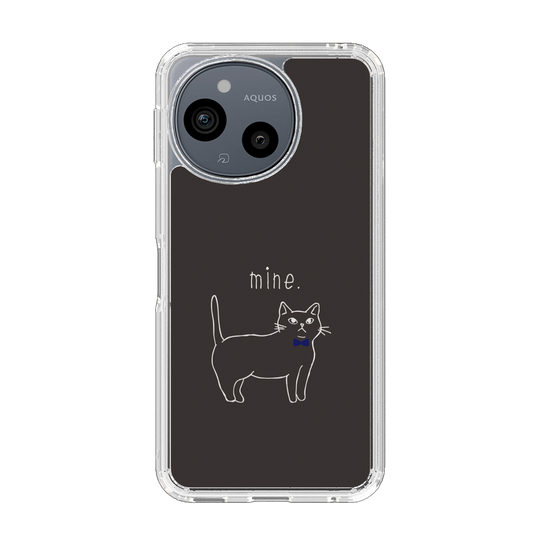 スリムプロテクションケース［ 蝶ネクタイねこ - Black ］