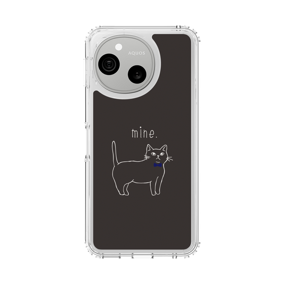 スリムプロテクションケース［ 蝶ネクタイねこ - Black ］