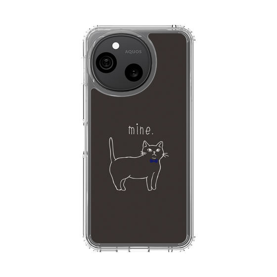 スリムプロテクションケース［ 蝶ネクタイねこ - Black ］