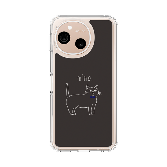 スリムプロテクションケース［ 蝶ネクタイねこ - Black ］