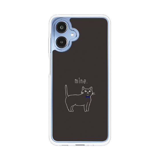 スリムプロテクションケース［ 蝶ネクタイねこ - Black ］