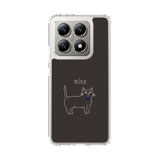 スリムプロテクションケース［ 蝶ネクタイねこ - Black ］
