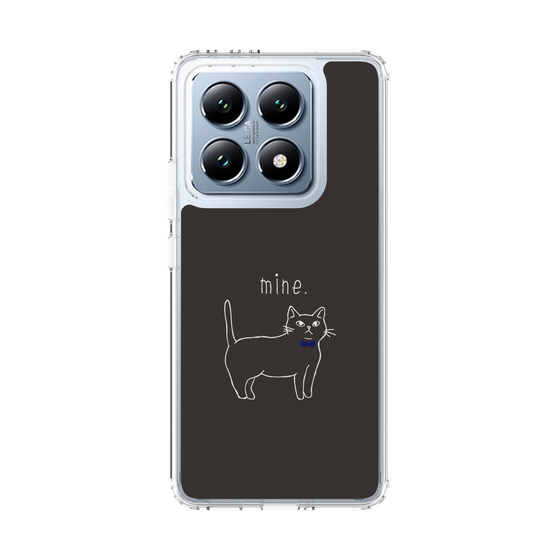 スリムプロテクションケース［ 蝶ネクタイねこ - Black ］
