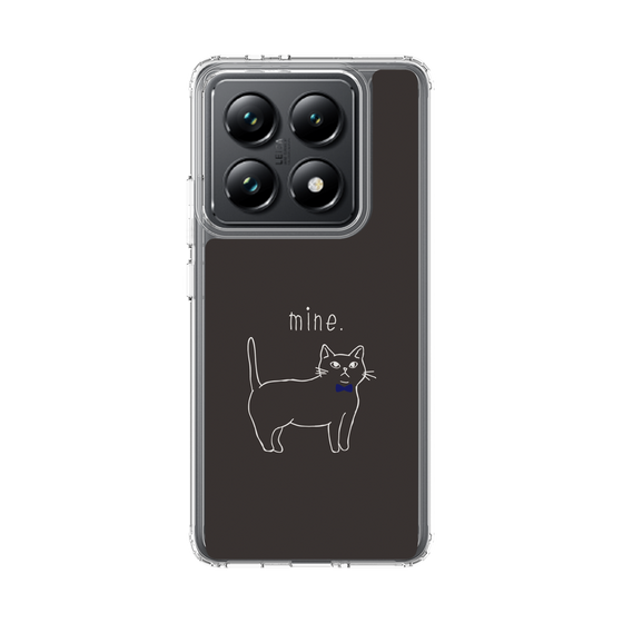 スリムプロテクションケース［ 蝶ネクタイねこ - Black ］