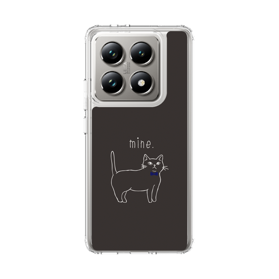 スリムプロテクションケース［ 蝶ネクタイねこ - Black ］