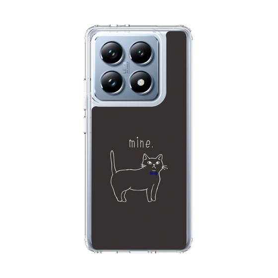 スリムプロテクションケース［ 蝶ネクタイねこ - Black ］