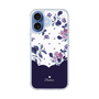 スリムプロテクションケース［ ツインドットフラワー - Navy ］