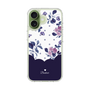スリムプロテクションケース［ ツインドットフラワー - Navy ］